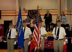 COLOR GUARD PARTICIPATING IN THE MAYFEST EVENT